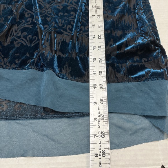 Simply Vera Wang Top Womens XL Dark Burnout Velvet Long‎ Tunic Fairy Whimsigoth - Picture 6 of 9